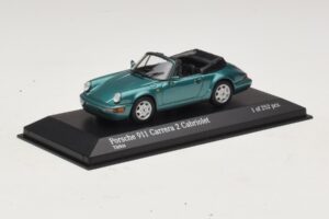 Porsche 911 964 Carrera 2 Cabriolet Türkiz Minichamps 1:43 430067332 Fém – 2. kép a 4-ből