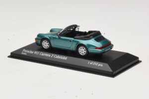 Porsche 911 964 Carrera 2 Cabriolet Türkiz Minichamps 1:43 430067332 Fém – 3. kép a 4-ből