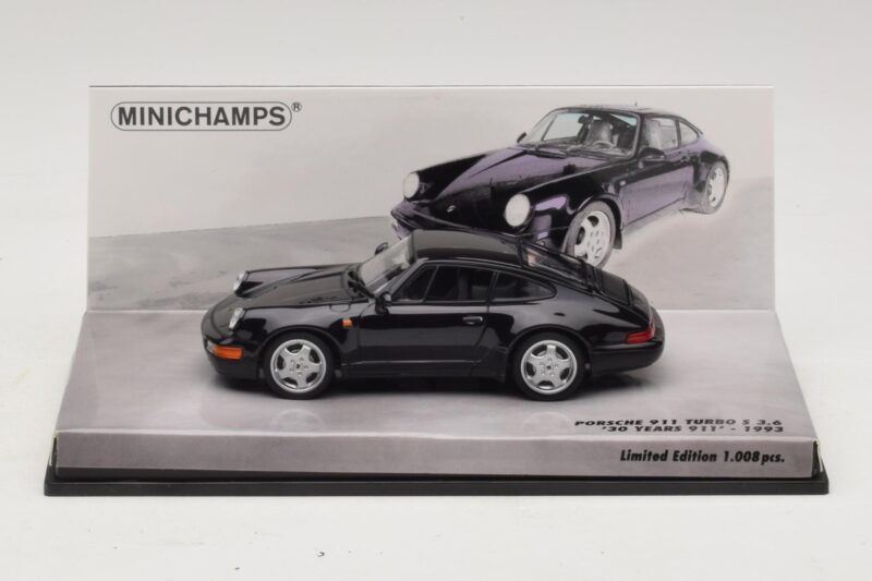 Porsche 911 964 Turbo S 3.6 30. Évfordulós Fekete Minichamps 1:43 436069171 Fém