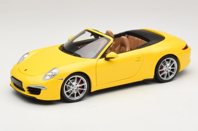 Porsche 911 991 Carrera S Kabrió Sárga Minichamps 1:18 100061031 Fém