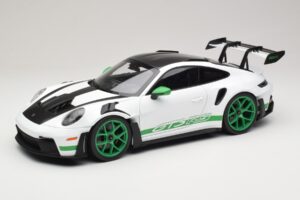 Porsche 911 992 GT3 RS Tribute to Carrera RS Fehér Python Green Norev 1:12 127535 Fém