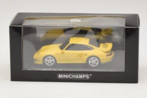 Porsche 911 993 Turbo S Sárga Minichamps 1:43 430069270 Fém – 4. kép a 4-ből