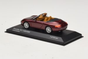 Porsche 911 996 Kabrió Piros Metál Minichamps 1:43 400061092 Fém – 3. kép a 4-ből