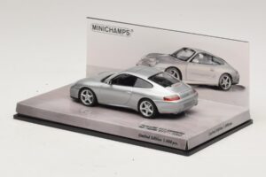 Porsche 911 996 Carrera 40. Évfordulós Ezüst Minichamps 1:43 436061070 Fém – 3. kép a 5-ből