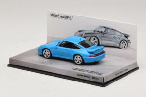 Porsche 911 996 Turbo S 3.6 Évfordulós Kiadás Kék Minichamps 1:43 436069270 Fém – 3. kép a 5-ből