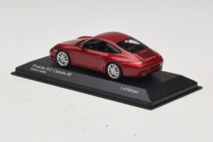 Porsche 911 997 Carrera 4S Red Metallic Minichamps 1:43 400066422 Fém – 3. kép a 4-ből
