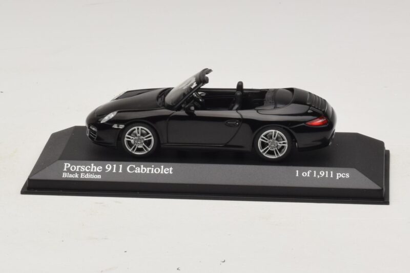 Porsche 911 997 Carrera Kabrió Black Edition Minichamps 1:43 Porsche 911 997 Carrera Kabrió Black Edition Minichamps 1:43 400066434 Fém
