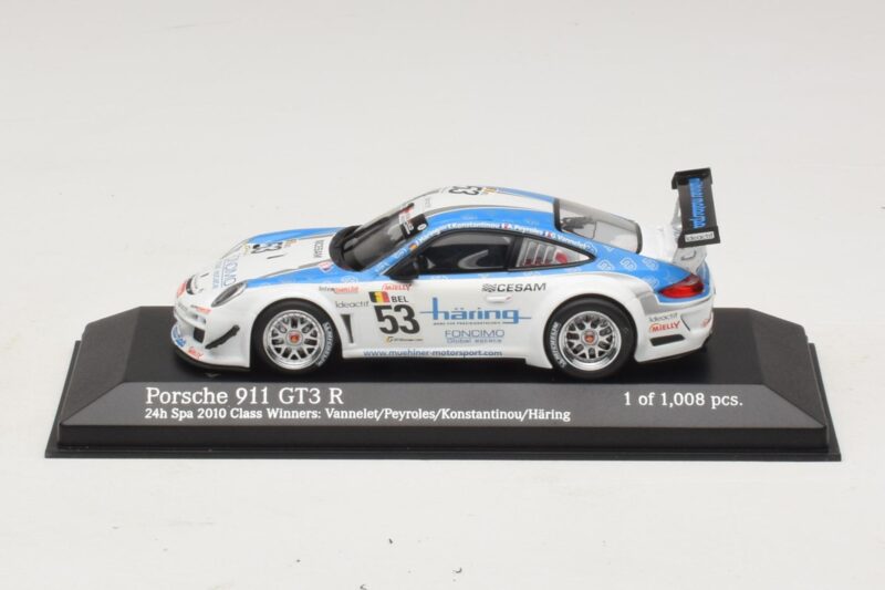 Porsche 911 997 GT3 R #53 Vannelet / Pyroles Class Winners 24 Hours of Spa 2010 Minichamps 1:43 400108953 Fém