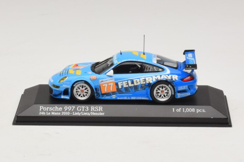 Porsche 911 997 GT3 RSR GT2 #77 M. Lieb / R. Lietz / W. Henzler 24 Hours of Le Mans 2010 Minichamps 1:43 410106977 Fém