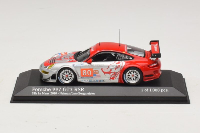 Porsche 911 997 GT3 RSR GT2 #80 S. Neiman / D. Law 24 Hours of Le Mans 2010 Minichamps 1:43 410106980 Fém