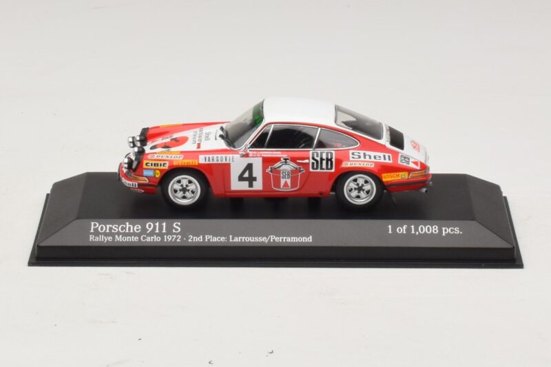 Porsche 911 S #4 G. Larrousse / J-C. Perramond 2nd Place Rally Monte Carlo 1972 Minichamps 1:43 Porsche 911 S #4 G. Larrousse / J-C. Perramond 2nd Place Rally Monte Carlo 1972 Minichamps 1:43 400726804 Fém