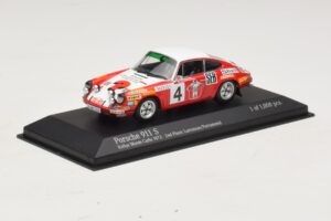 Porsche 911 S #4 G. Larrousse / J-C. Perramond 2nd Place Rally Monte Carlo 1972 Minichamps 1:43 400726804 Fém – 2. kép a 4-ből