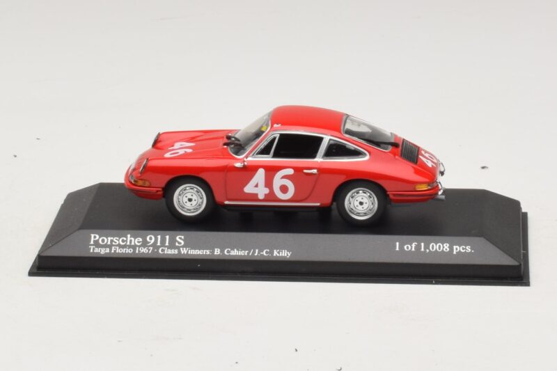 Porsche 911 S #46 Cahier / Killy Class Winners Targa Florio 1967 Minichamps 1:43 430676746 Fém