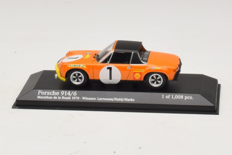 Porsche 914/6 #1 G. Larrousse / H. Marko Winners Marathon de la Route 1970 Minichamps 1:43 400706501 Fém