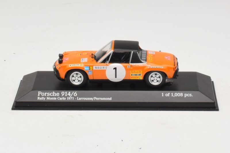 Porsche 914/6 #1 G. Larrousse / J-C. Perramond Rally Monte Carlo 1971 Minichamps 1:43 400716501 Fém
