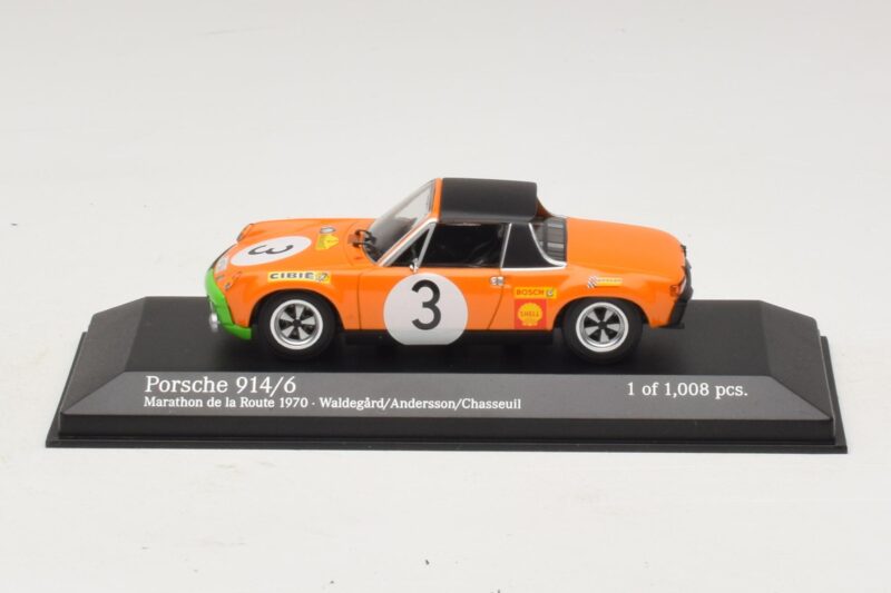 Porsche 914/6 #3 B. Waldegard / O. Andersson Marathon de la Route 1970 Minichamps 1:43 Porsche 914/6 #3 B. Waldegard / O. Andersson Marathon de la Route 1970 Minichamps 1:43 400706503 Fém