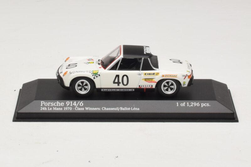 Porsche 914/6 #40 G. Chasseuil / C. Ballot-Lena Class Winners 24 Hours of Le Mans 1970 Minichamps 1:43 400706540 Fém