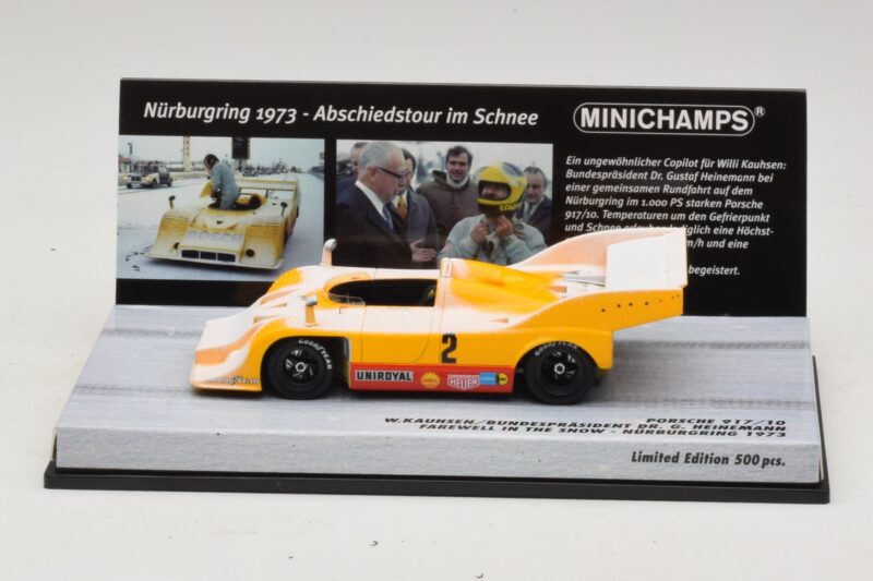 Porsche 917/10 #2 W. Kauhsen Farewell In The Snow Nurburgring 1973 Minichamps 1:43 437736592 Fém