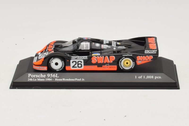 Porsche 956L #26 T-Bird Swap Shop P. Henn / J. Rondeau 24 Hours of Le Mans 1984 Minichamps 1:43 430846526 Fém