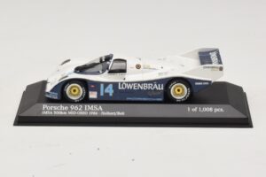 Porsche 962 IMSA #14 A. Holbert / D. Bell Mid-Ohio 500km 1986 Minichamps 1:43 400866514 Fém
