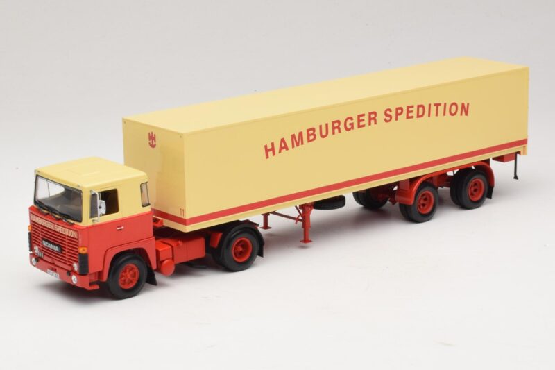Scania LB111S Koffersattelzug Hamburger Spedition Minichamps 1:43 499123880 Fém