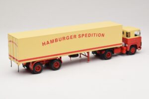 Scania LB111S Koffersattelzug Hamburger Spedition Minichamps 1:43 499123880 Fém – 2. kép a 6-ből