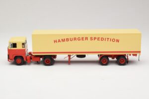 Scania LB111S Koffersattelzug Hamburger Spedition Minichamps 1:43 499123880 Fém – 3. kép a 6-ből