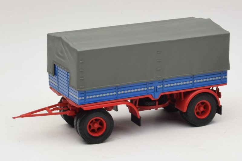 Teherautó Utánfutó Kék Piros Minichamps 1:43 439159092 Fém