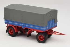 Teherautó Utánfutó Kék Piros Minichamps 1:43 439159092 Fém – 4. kép a 6-ből