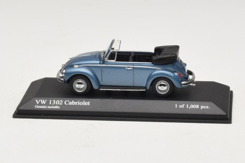 Volkswagen 1302 Kabrió Kék Metál Minichamps 1:43 430055042 Fém