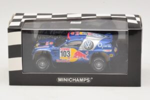 Volkswagen Race Touareg #103 B. Saby / R. Perin Winner Rally Por Las Pampas 2005 Csere Doboz Minichamps 1:43 436055303-R1 Fém – 4. kép a 4-ből