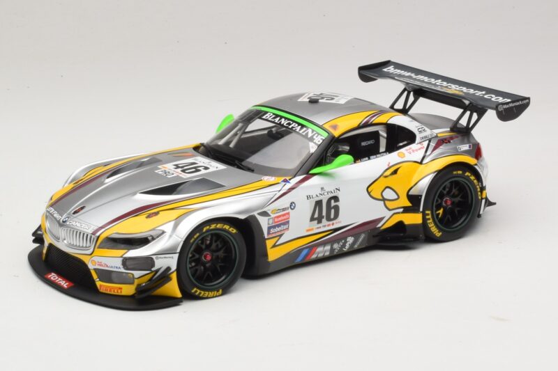 BMW Z4 GT3 #46 M. Palttala / L. Luhr 24 Hours of Spa Winner 2015 Minichamps 1:18 151152346 Fém