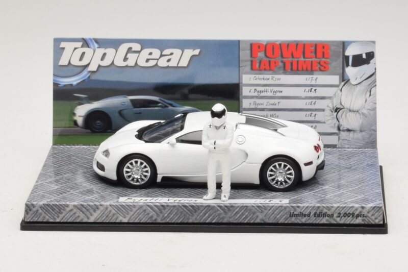 Bugatti Veyron Fehér Top Gear Kiadás Minichamps 1:43 519431100 Fém