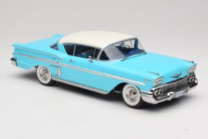 Chevrolet Bel Air Impala Coupe Türkiz & Krémszínű KK-Scale 1:18 KKDC181593 Fém – 4. kép a 6-ből