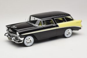 Chevrolet Bel Air Nomad Custom Fekete & Világossárga KK-Scale 1:18 KKDC181293 Fém