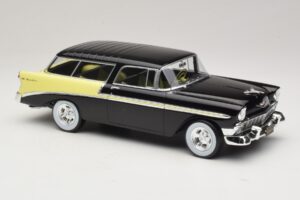 Chevrolet Bel Air Nomad Custom Fekete & Világossárga KK-Scale 1:18 KKDC181293 Fém – 4. kép a 6-ből