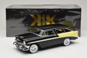 Chevrolet Bel Air Nomad Custom Fekete & Világossárga KK-Scale 1:18 KKDC181293 Fém – 6. kép a 6-ből