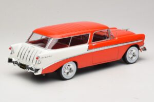 Chevrolet Bel Air Nomad Custom Világospiros & Fehér KK-Scale 1:18 KKDC181291 Fém – 2. kép a 6-ből