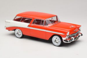 Chevrolet Bel Air Nomad Custom Világospiros & Fehér KK-Scale 1:18 KKDC181291 Fém – 4. kép a 6-ből