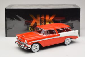 Chevrolet Bel Air Nomad Custom Világospiros & Fehér KK-Scale 1:18 KKDC181291 Fém – 6. kép a 6-ből