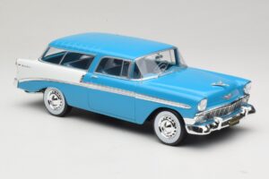 Chevrolet Bel Air Nomad Türkiz & Fehér KK-Scale 1:18 KKDC181292 Fém – 4. kép a 6-ből