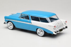 Chevrolet Bel Air Nomad Türkiz & Fehér KK-Scale 1:18 KKDC181292 Fém – 5. kép a 6-ből