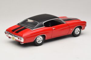 Chevrolet Chevelle SS454 Piros Maisto 1:18 31890-P1 Fém – 3. kép a 8-ből