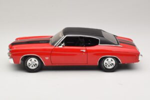 Chevrolet Chevelle SS454 Piros Maisto 1:18 31890-P1 Fém – 4. kép a 8-ből