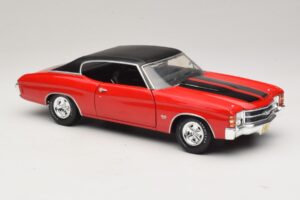 Chevrolet Chevelle SS454 Piros Maisto 1:18 31890-P1 Fém – 6. kép a 8-ből