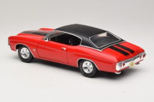Chevrolet Chevelle SS454 Piros Maisto 1:18 31890-P1 Fém – 7. kép a 8-ből