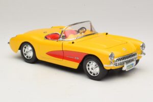 Chevrolet Corvette C1 Kabrió Sárga Piros Bburago 1:18 3034-M2 Fém – 6. kép a 8-ből