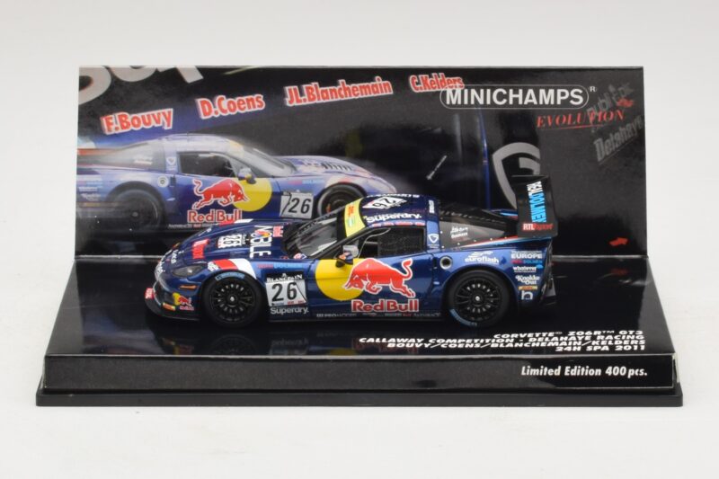 Chevrolet Corvette Z06.R GT3 Callaway Competition #26 Bouvy / Coens 24 Hours of Spa 2011 Minichamps 1:43 437111426 Fém