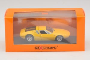 De Tomaso Mangusta Sárga Maxichamps 1:43 940127120 Diecast – 5. kép a 5-ből