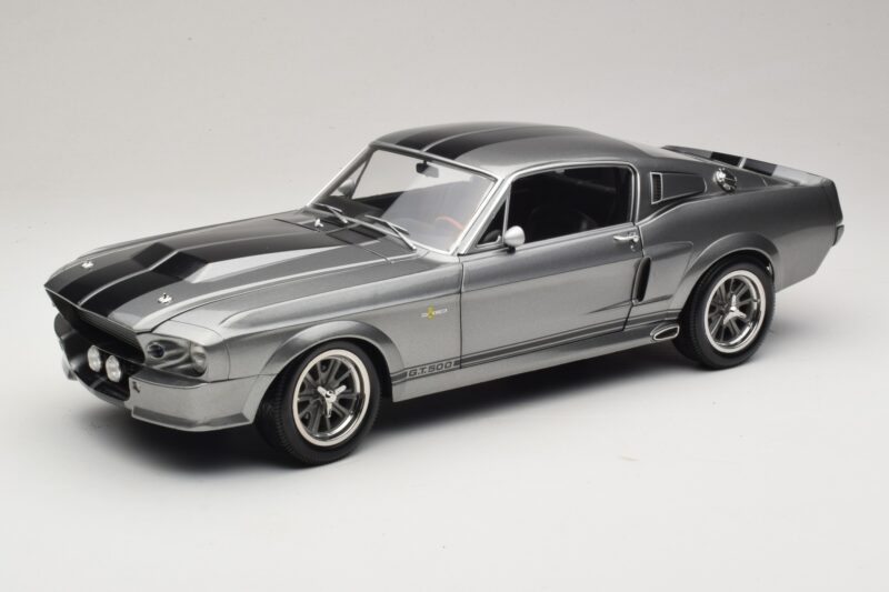 Ford Mustang Shelby GT500 Eleanor Szürke Metál & Fekete KK-Scale 1:12 KKDC120171 Fém